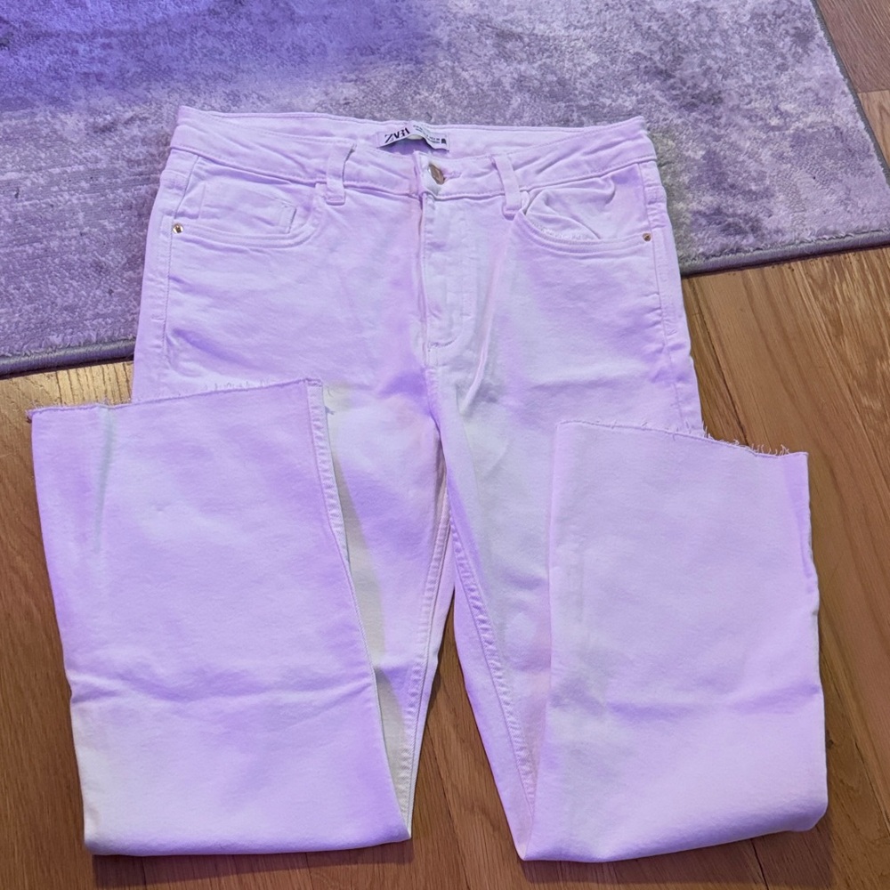 Zara white jeans size 8